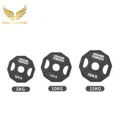 Tạ bánh cao su lõi thép Hammer Strength màu đen cao cấp lỗ 50 nhập khẩu (giá 1 set 2,5-25kg)