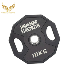Tạ bánh cao su lõi thép Hammer Strength màu đen cao cấp lỗ 50 nhập khẩu (giá 1 set 2,5-25kg)