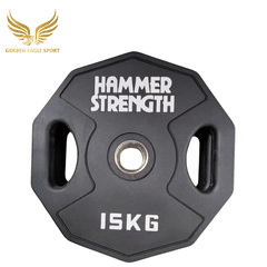 Tạ bánh cao su lõi thép Hammer Strength màu đen cao cấp lỗ 50 nhập khẩu (giá 1 set 2,5-25kg)