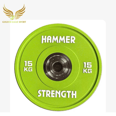 Tạ bánh cao su lõi thép nhỏ Hammer Strength cao cấp lỗ 50 nhập khẩu (set 5-25kg)