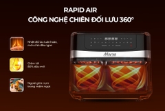 Nồi chiên không dầu 2 ngăn 10L Sunhouse Mama SHD4098
