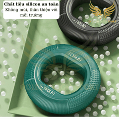 Vòng silicon tập cơ tay công thái học, cầm nắm luyện tập sức mạnh ngón tay phục hồi chức năng