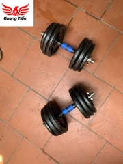 Đòn tạ tay 35 cm cao cấp bọc cao su nhập khẩu chính hãng Quang Tiến QT101