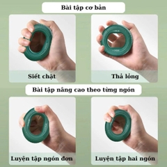 Vòng silicon tập cơ tay công thái học, cầm nắm luyện tập sức mạnh ngón tay phục hồi chức năng
