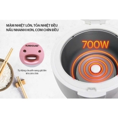 Nồi cơm điện 1.8L Sunhouse SHD8607W