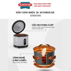 Nồi cơm điện 3L Sunhouse SHD8306