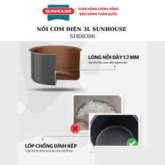 Nồi cơm điện 3L Sunhouse SHD8306