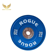 Tạ bánh cao su lõi thép nhỏ ROGUE cao cấp 20 kg lỗ 50 nhập khẩu (1 cặp)