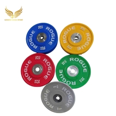 Tạ bánh cao su lõi thép nhỏ ROGUE cao cấp 20 kg lỗ 50 nhập khẩu (1 cặp)