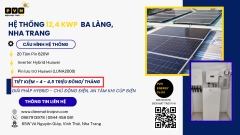 PVN BÀN GIAO HỆ THỐNG ĐIỆN MẶT TRỜI HYBRID 12,4 kWp