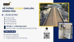 PVN BÀN GIAO HỆ THỐNG ĐIỆN MẶT TRỜI HYBRID 9,9 kWp