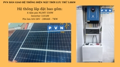 PVN HOÀN THÀNH HỆ ĐIỆN MẶT TRỜI LƯU TRỮ 3.8KW
