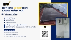 PVN BÀN GIAO HỆ THỐNG ĐIỆN MẶT TRỜI HYBRID 3,7 kWp