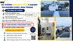 PVN BÀN GIAO HỆ THỐNG ĐIỆN MẶT TRỜI HYBRID 7.44 KWP CAO CẤP TẠI PHONG CHÂU NHA TRANG