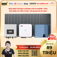 10.44KWP Điện Mặt Trời Hòa Lưới Bám Tải – Hóa Đơn Điện Từ 3 đến 5 triệu -  Sử dụng trên 30 năm