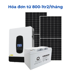 Combo điện mặt trời giá rẻ 3KW có lưu trữ