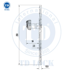 KHÓA TAY GẠT CỬA GỖ ROMA - BTP-240240-G CỬA PHÒNG GOLD