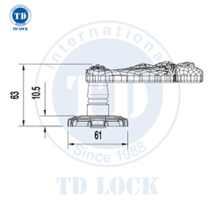 KHÓA TAY GẠT CỬA GỖ ROMA - BTP-240240-2 CỬA PHÒNG