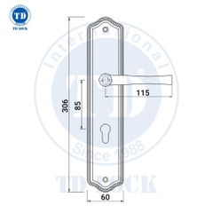 KHÓA TAY GẠT CỬA GỖ TWIG - BDH-003055-2 CỬA CHÍNH