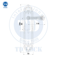 KHÓA TAY GẠT CỬA GỖ - BDH-128701-2 CỬA CHÍNH