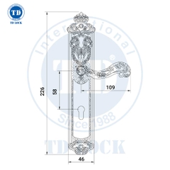 KHÓA TAY GẠT CỬA GỖ KING CROWN - BTP-179267-G CỬA PHÒNG GOLD