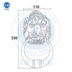 TAY NẮM SẢNH ĐẦU SƯ TỬ CỬA GỖ - BPH-68085-2 CỬA SẢNH
