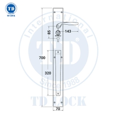 KHÓA TAY GẠT CỬA GỖ PASSI - SPH-725725 CỬA SẢNH