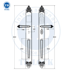 KHÓA ĐIỆN TỬ THÔNG MINH CỬA GỖ- BSM - 488888-2