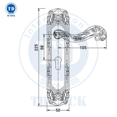 KHÓA TAY GẠT CỬA GỖ SUNNY - BTP-179235-2 CỬA PHÒNG