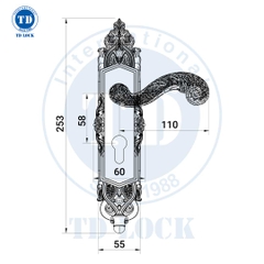 KHÓA TAY GẠT CỬA GỖ ROMA - BTP-240240-7 CỬA PHÒNG