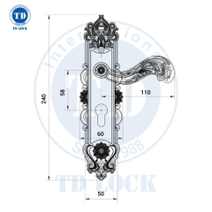 KHÓA TAY GẠT CỬA GỖ LOTUS - BTP-241241-7 CỬA PHÒNG