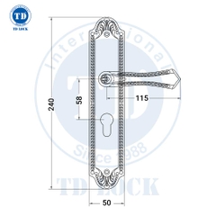 KHÓA TAY GẠT CỬA GỖ BRACCIANO - SDH-631631 CỬA CHÍNH