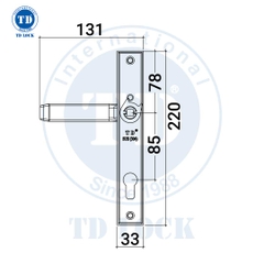 KHÓA TAY GẠT CỬA NHÔM - SDH-235251-S-B XÁM ĐEN