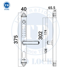 KHÓA ĐIỆN TỬ CỬA NHÔM - SSM-380380-G GOLD