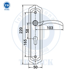 KHÓA TAY GẠT CỬA GỖ OMA - STP 252252 CỬA PHÒNG