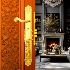 KHÓA TAY GẠT CỬA GỖ LOTUS - BPH-274741-G ĐẠI SẢNH GOLD
