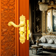 KHÓA TAY GẠT CỬA GỖ LOTUS - BTP-241241-G CỬA PHÒNG GOLD