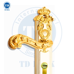KHÓA TAY GẠT CỬA GỖ KING CROWN - BTP-179267-G CỬA PHÒNG GOLD