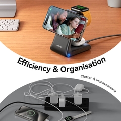 Đế sạc không dây Joyroom W15 Wireless Magnetic Charging Station 3-in-1 for phone for watch for earphone