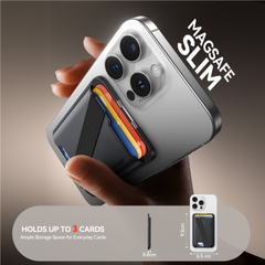 Ví da iPhone Joyroom ZS432 MagSafe Wallet nam châm, aluminum alloy, giá đỡ đa năng