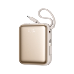 Sạc dự phòng JOYROOM 10000mah PBF27 22.5W siêu nhỏ tích hợp cáp sạc Type C và Lightning dùng cho iPhone 16 , Samsung S24 , Fold