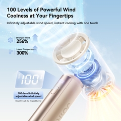 Quạt mini Cầm Tay Joyroom CY716 pin 4000mAh (13,500 RPM HyperDrive™, hơn 6 tiếng sử dụng)
