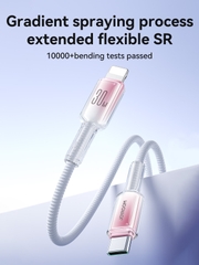Cáp sạc Joyroom A42 Crystal Clear Series sạc nhanh 30W truyền dữ liệu C to Lighning dùng cho iPhone, iPad