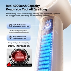 Quạt mini Cầm Tay Joyroom CY716 pin 4000mAh (13,500 RPM HyperDrive™, hơn 6 tiếng sử dụng)
