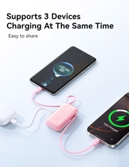 Sạc Dự Phòng Joyroom PR2 35W Mini dây rút C kèm cáp L chứng nhận CCC