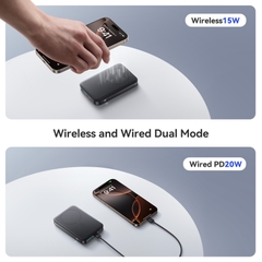 Sạc dự phòng iPhone 22.5W Joyroom PBM12 không dây nam châm tích hợp giá đỡ Ring Holder dùng cho điện thoại không dây iPhone, Samsung