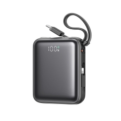 Sạc dự phòng JOYROOM 10000mah PBF27 22.5W siêu nhỏ tích hợp cáp sạc Type C và Lightning dùng cho iPhone 16 , Samsung S24 , Fold