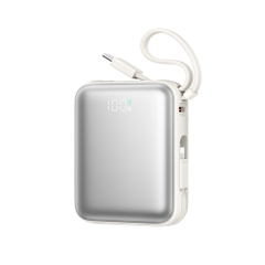 Sạc dự phòng JOYROOM 10000mah PBF27 22.5W siêu nhỏ tích hợp cáp sạc Type C và Lightning dùng cho iPhone 16 , Samsung S24 , Fold