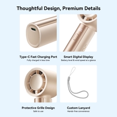 Quạt mini Cầm Tay Joyroom CY716 pin 4000mAh (13,500 RPM HyperDrive™, hơn 6 tiếng sử dụng)