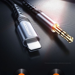 Cáp âm thanh Joyroom SY-A02 Lightning to3.5mm port audio cable1M-black